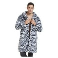thumbnail image 3 of Leesechin Men Leopard Winter Warm Fashion Outdoor Woolen Faux-Fur' Coat Collar OverCoat, 3 of 9