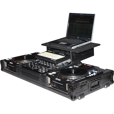 Odyssey FZGS12CDJWBL Flight Zone Black Label Pro DJ Turntable Mixer/Laptop