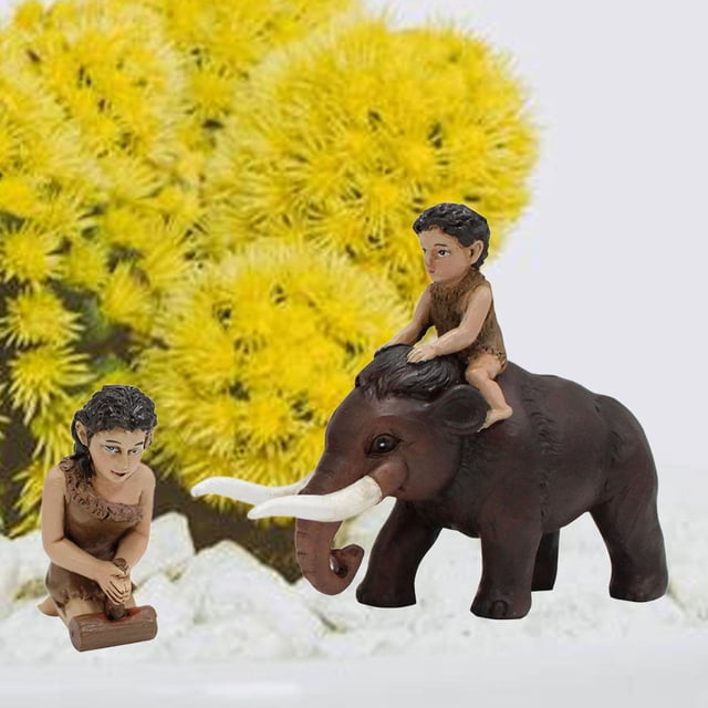 Estatuas de jardín DYNWAVEMX 2x hombre figuras en miniatura microadornos