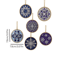 thumbnail image 3 of 6 Pack Christmas Diamond Painting Ornaments Kit, DIY Pearl Sticker Hanging Decorations for Xmas Tree, Needed Holiday Craft Gift for Kids Adults, 3 of 4