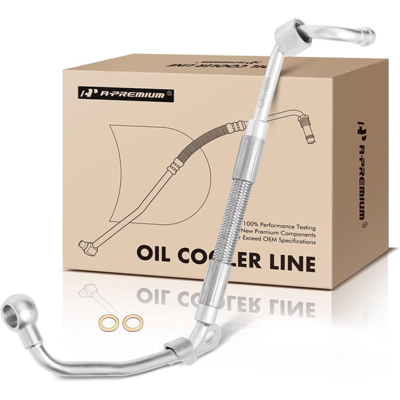 A-Premium Turbocharger Oil Supply Line Compatible with Audi A4 1996-2001, A6 Quattro 2000-2004, Allroad Quattro 2001-2005, S4 2000-2002, 1.8L 2.7L 2.8L