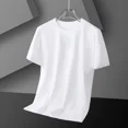 thumbnail image 3 of Nueva camiseta de verano de seda de hielo de colores sólidos de manga corta para hombre, ropa holgada para hombre, camiseta sencilla y versátil, mangas casuales para hombre, 3 of 4