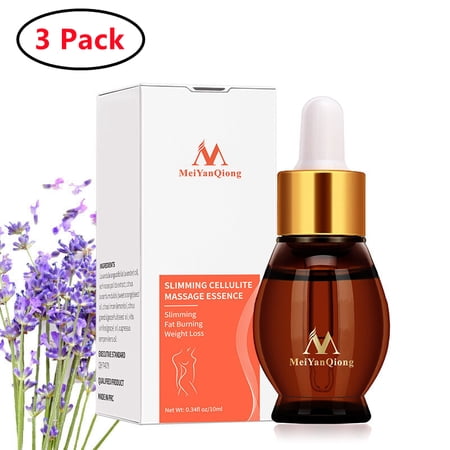 3 Pack Cellulite Massage Oil | 100% Natural Cellulite Oil for Thighs and Butt | Chemical Free Cellulite Oil Massage Treatment
