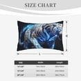 thumbnail image 4 of Hirioo Futuristic Blue Light White Tiger for Plush Pillow Cover for Bedroom and Living Room ,Elegant, Comfortable Home Decor-20"x30", 4 of 6