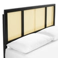 thumbnail image 5 of Modway Kelsea Cane Rattan and Wood King Platform Bed with Splayed Legs in Black, 5 of 7