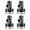 Black, variant on Riousery 4pcs Strong Magnet RC Car Shell Column Post Fit for AXIAL SCX10 1/10 RC Car Model Replacement Parts, Black Aluminum Alloy Mount (3.15 inches / 8 cm) - Enhances Durability and Stability