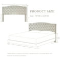 thumbnail image 2 of Linen Upholstered Headboard King/Cal King Size Latest Model Wall Mount, Bed Frame Mount, Featuring High-Density Sponge Padding, Luxury Texture Easy Assembly Comfort and Style-Ivory, 2 of 5