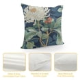 thumbnail image 4 of Orinice Throw Pillow Cover Blue Oriental with Japanese Chrysanthemums Inscription Autumn Garden of Green Asian Decorative Pillow Case Home Decor Square  Pillowcase, 4 of 5
