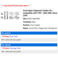 thumbnail image 2 of Front Upper Alignment Camber Kit - Compatible with 1999 - 2004 GMC Sierra 2500 2000 2001 2002 2003, 2 of 2