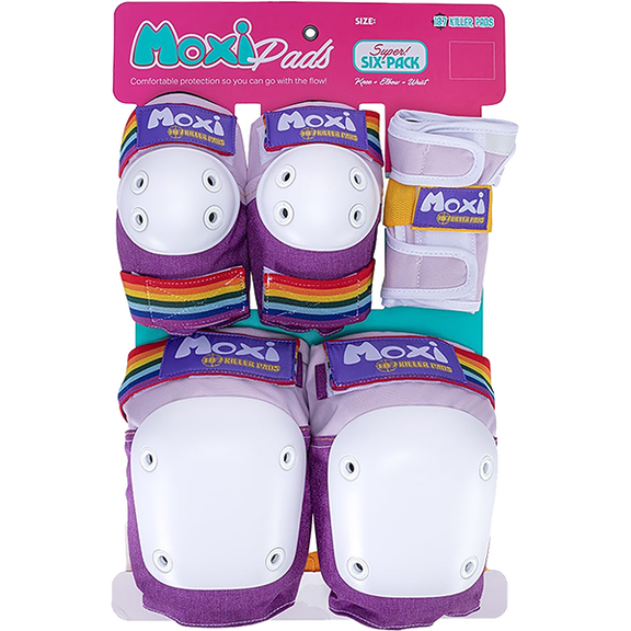 187 6-Pack Pad Set Moxi Lavender Action Sports Protective Pads - Size S/M