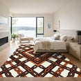 thumbnail image 3 of ODIKA 3'x5' Machine Washable Non-Slip Area Rug, Geometric Burnt Orange High Traffic Rug, Orange, 1103106, 3 of 7
