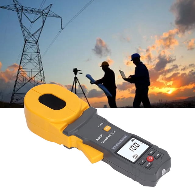 Medidor de resistencia a tierra apagado automático Probador de resistencia a tierra portátil Pantalla digital Anti interferencias para electricidad ANGGREK Otros