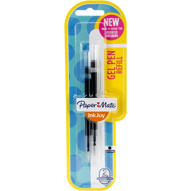 Paper Mate Inkjoy Gel .7mm Refills 2/PkgBlack