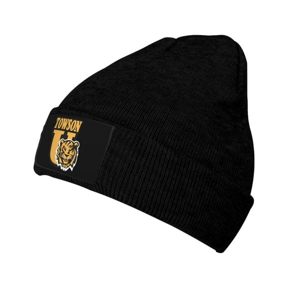 Towson Tigers Logo Unisex Adult Knit Beanie For Men Women Warm Snug Hat Cap Knitted Hat
