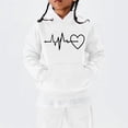 thumbnail image 2 of fleece Hoodies for teen girls casual oversized Heart Print Sweatshirt With Hood Girls Boys Long Sleeve pocket Pullover tops, 2 of 5