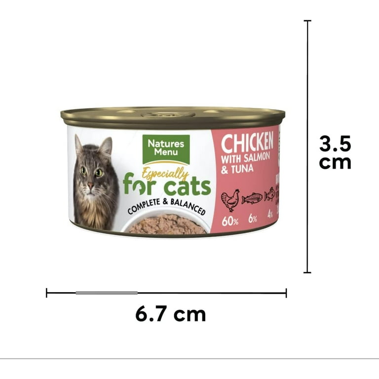 Natures Menu Chicken with Salmon and Tuna Cat Can Cat Food 85g Case of 18 Walmart