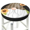 thumbnail image 3 of Pofeuu Sunflower Gnomes 4 Print Round Bar Stool Covers - Super Soft and Washable Elastic Stool Cushion Slipcover Easy Clean Velvet-12 inch, 3 of 7
