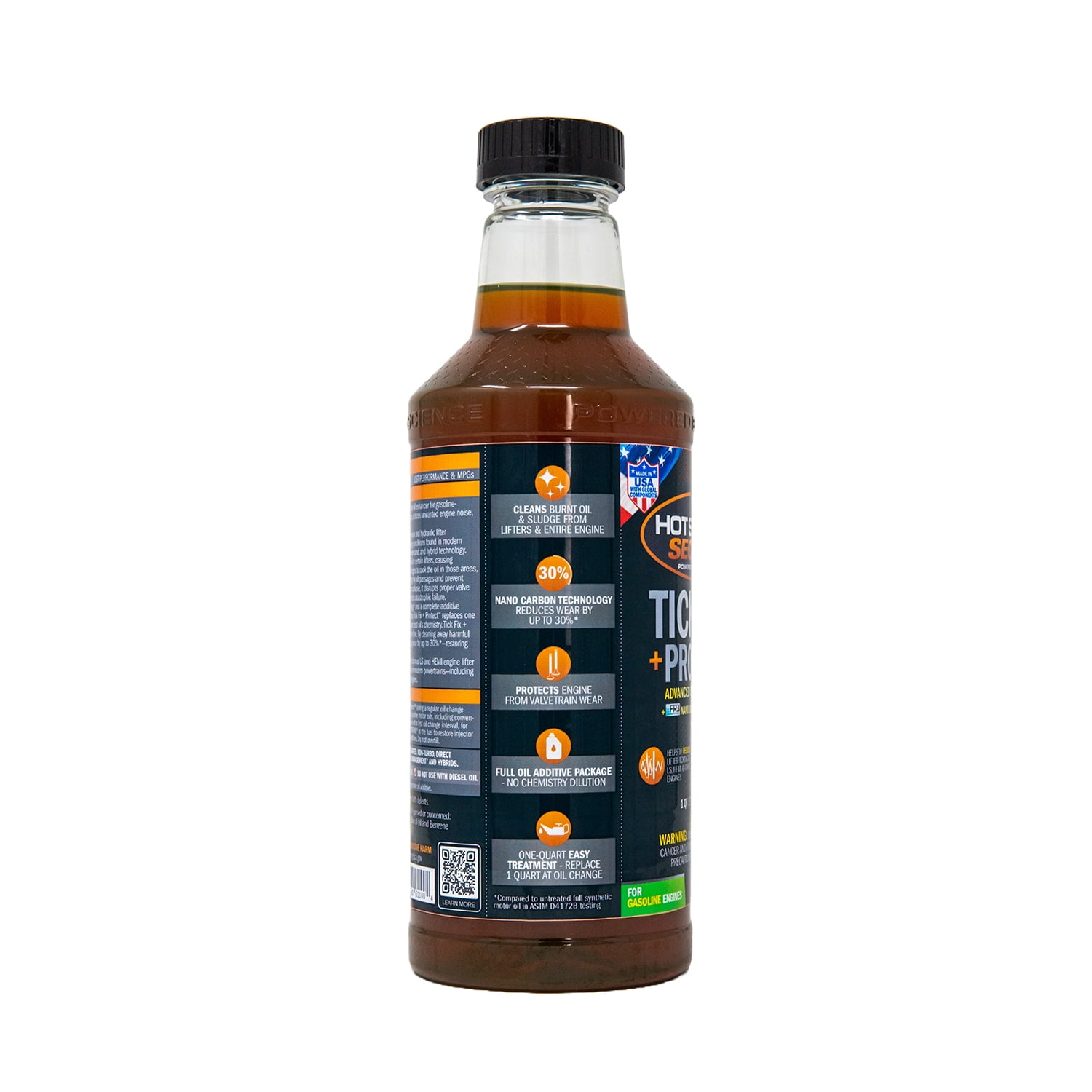 Hot Shot's Secret Tick Fix Oil Enhancer for Gasoline Engines, Suitable for Cars and Trucks, 32 oz