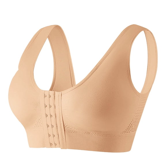 Front Closure Bra for Women Comfortable Sleep for Women Breathable Full Coverage Bra Wireless Plus Size Bra