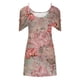 thumbnail image 4 of Puntoco Vestido Casual Estampado Con Cuello Redondo Y Manga Corta Con Hombros Descubiertos, Vestido De Manga Corta Con Cuello Redondo, Color Rosa Xxxxl,Regalos Para Mujer Joven, 4 of 5