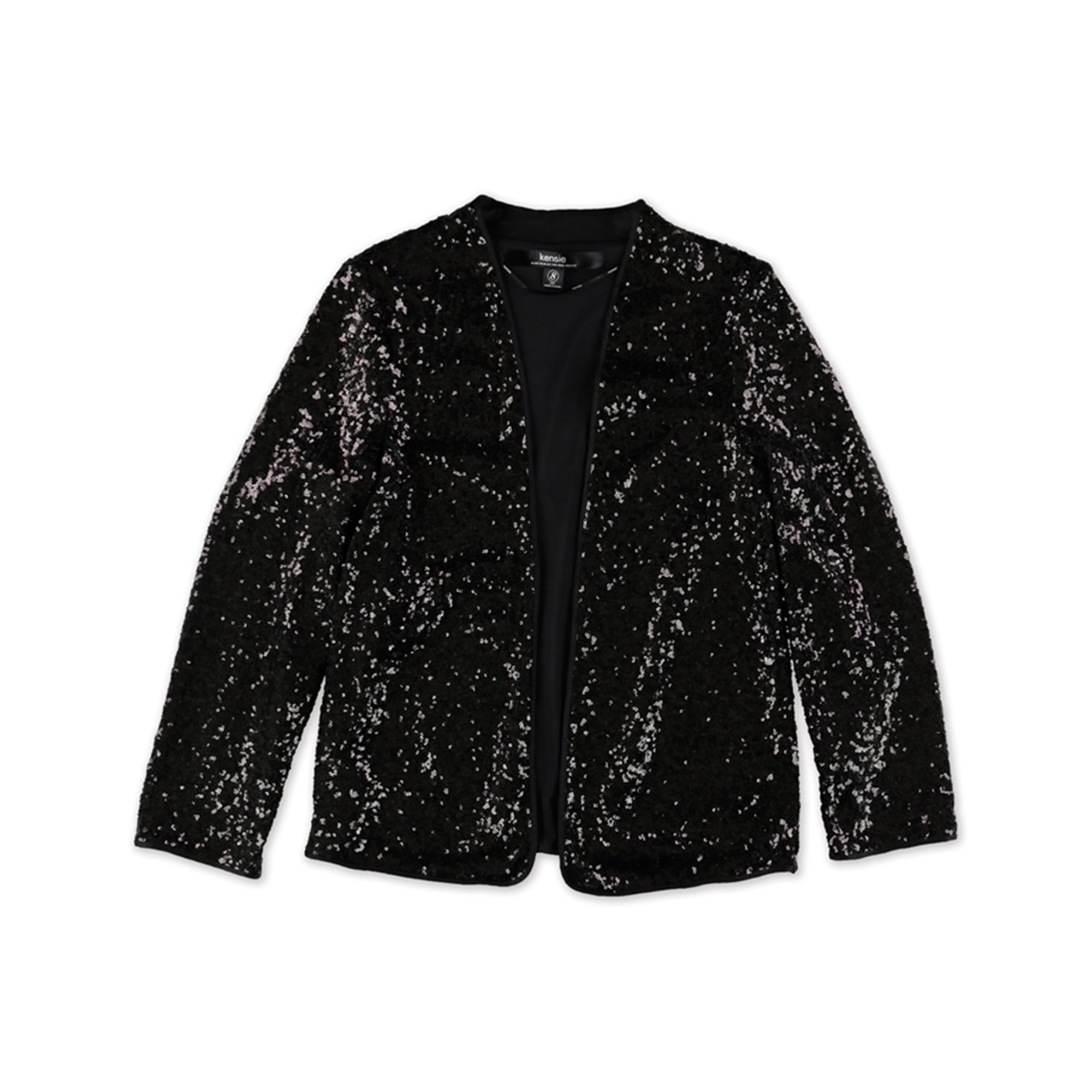 Kensie Womens Sequins Bolero Jacket, Black, X-Small - Walmart.com