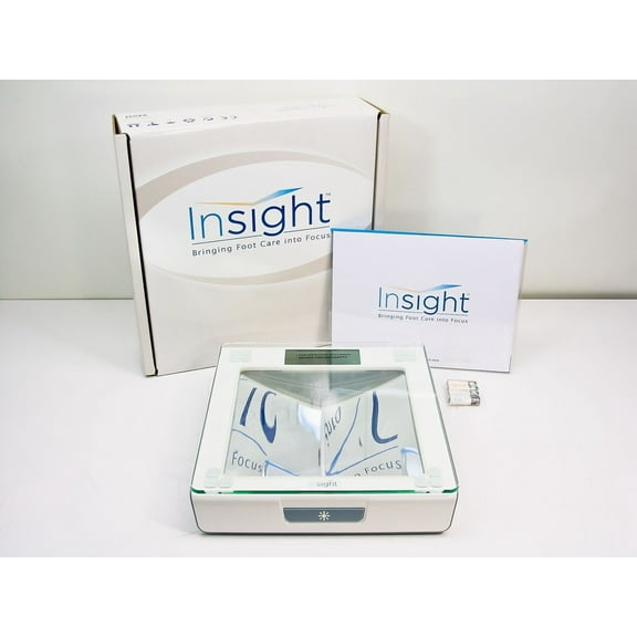 Insight 400lb Glass Digital Bathroom Weight Scale For Diabetic Foot Care 1380 with Mirror