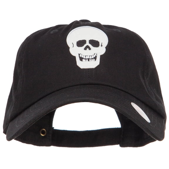 Glow in the Dark Skull Halloween Unstructured Cap - Black OSFM