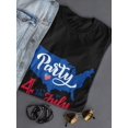thumbnail image 3 of Part 4Th Of July Shaped T-Shirt Women -Image by Shutterstock, Female XX-Large, 3 of 4
