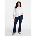 thumbnail image 2 of Terra & Sky Women's Plus High Rise Bootcut Jeans, Sizes 16W-28W, 2 of 5