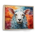 thumbnail image 2 of Designart "Geometric Serenity of Sheep" Animals Floater Framed Canvas Print, 2 of 7