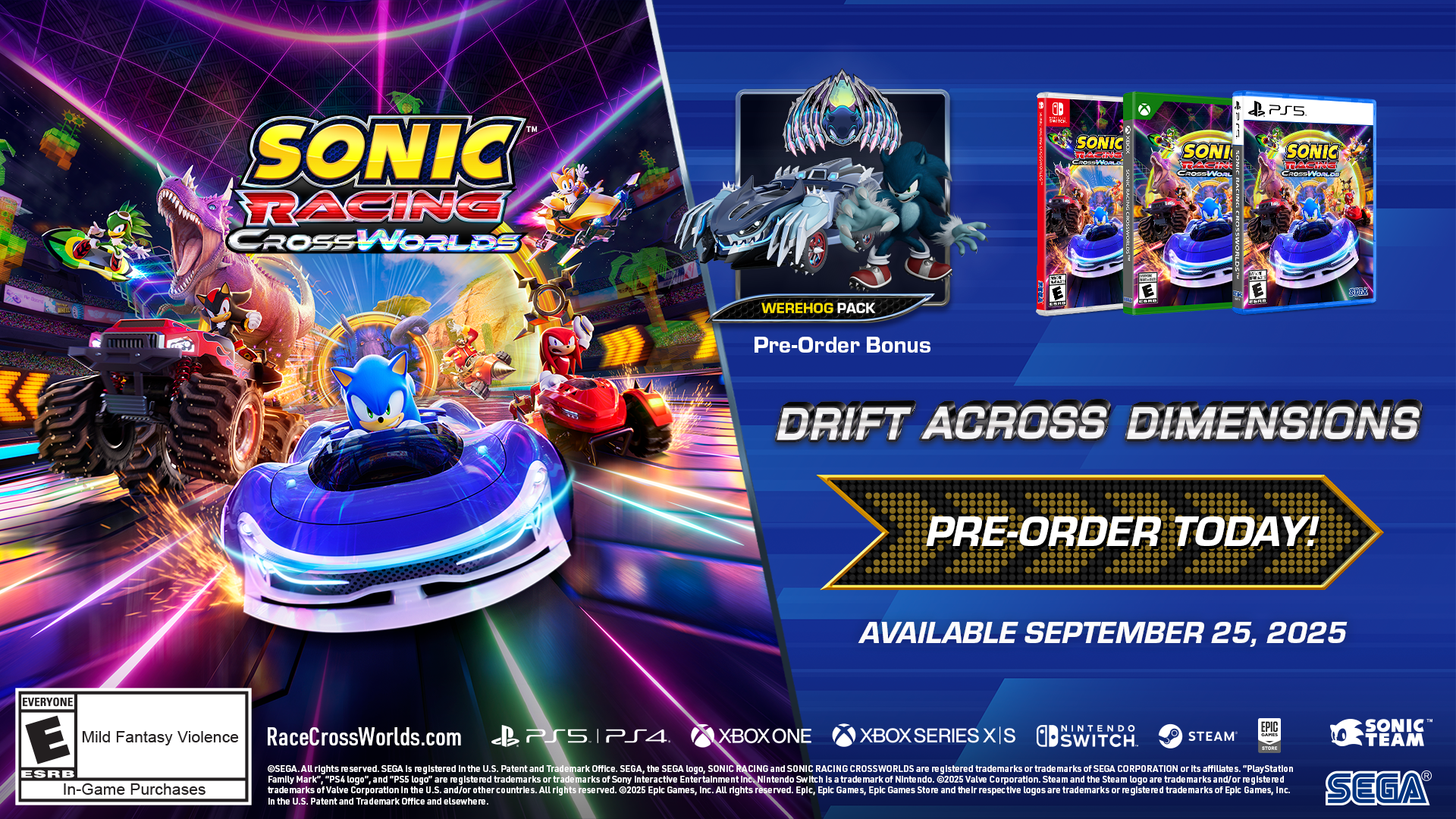 Sonic Racing: CrossWorlds, Nintendo Switch photo 3