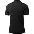 thumbnail image 2 of Cadmus Men's Polo Shirt Quick Dry Performance Short Sleeve Tactical Shirts Pique Jersey Golf Shirt,8688,Black,S, 2 of 7
