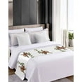 thumbnail image 4 of Xipuska Brown Cute Monkey Bed Runners for Queen Size Bed, Decorative Bed Throws for Foot of Bed, Playing Funny Animal on Branch Bed Runner Sofa Throw Bedding Scarf Protector Slipcover for Bedroom, 4 of 6