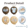 24Pcs Bear Balloons, 12 Inch Bear Baby Shower Decorations, Cute Bear ...