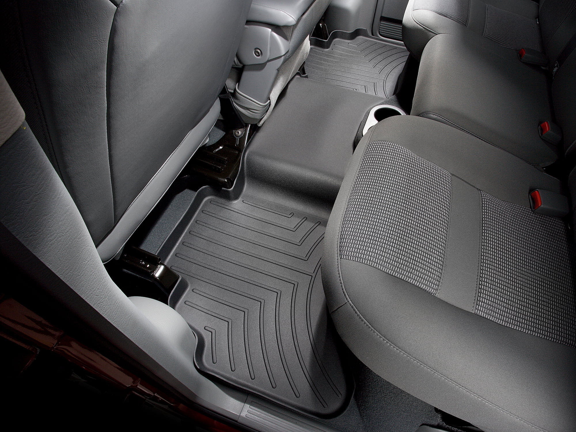 WeatherTech Custom Fit FloorLiners compatible with Dodge Ram Truck 2500/3500, Ram Truck 1500 - 2nd Row, Black
