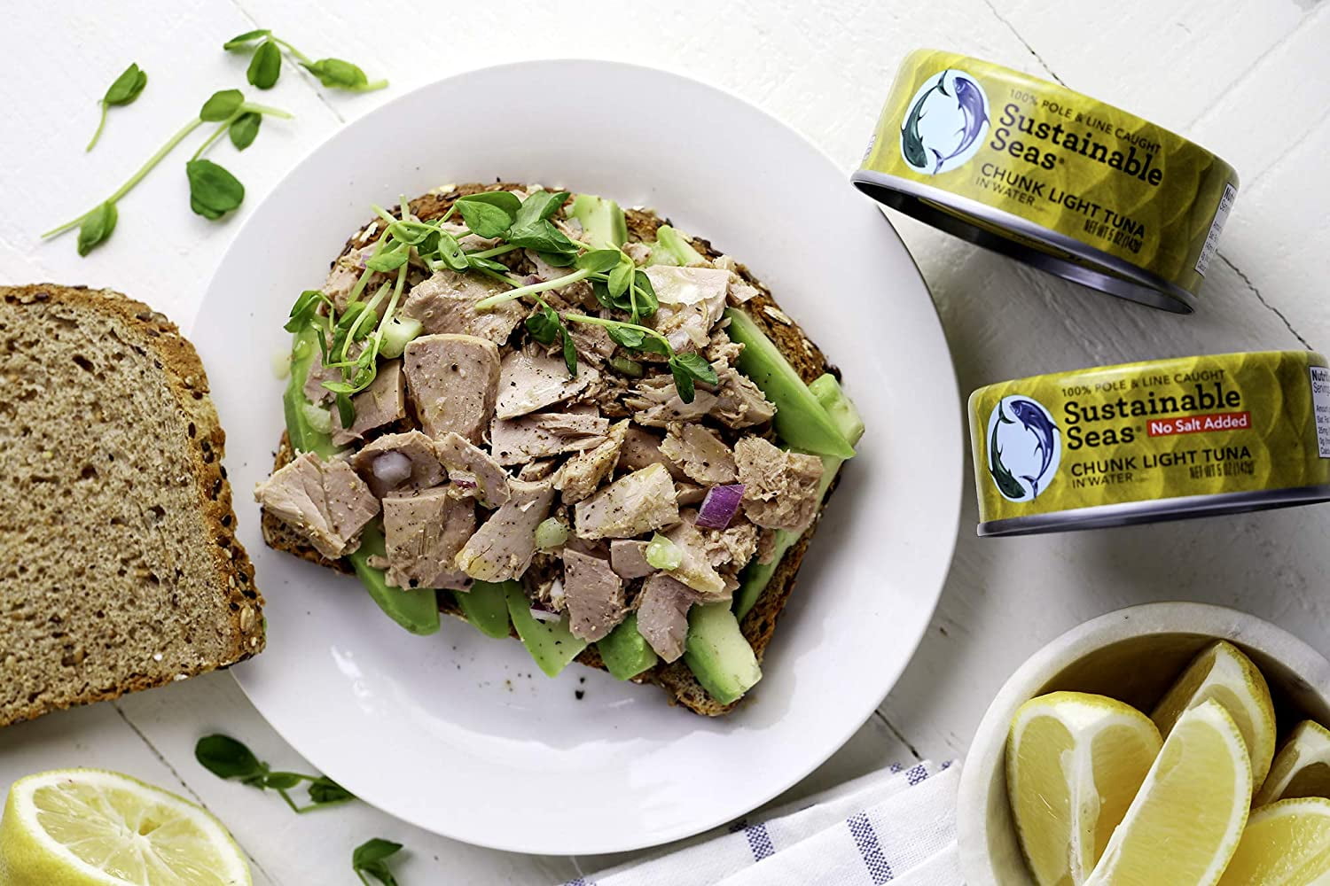 Sustainable Seas Chunk Light Tuna in Water No Salt Added, 5 oz [Pack of 12]