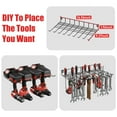 thumbnail image 3 of VILONG Power Tool Organizer Wall Mount with Charging Station, 100lb Capacity, 4 Drill Holders & Battery Rack for Garage & Workshop, Fathers Day Gifts for Men(Black), 3 of 10