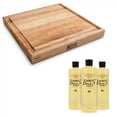 thumbnail image 1 of John Boos Block Square Cutting Board Bundle w/ Mystery Maintenance Oil (3 Pack), 1 of 10