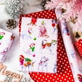 thumbnail image 5 of HOMERAL Christmas Light Pink Wrapping Paper Roll - Gift Wrap with Dogs and Cats - Perfect for Christmas - 17 Inch X 33 Feet, 5 of 7