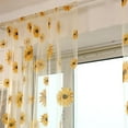 thumbnail image 3 of Cortina Transparente Voile Poliéster Cortina Cenefa Decoraciones para Interiores - Amarillo SM SunniMix Panel de cortina de voile transparente, 3 of 8