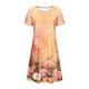 thumbnail image 4 of Puntoco Vestido De Verano Para Mujer, Informal, Estampado, De Playa, Manga Corta, Cuello Redondo, Suelto, Camiseta Sin Mangas, Vestido De Manga Corta Con Cuello Redondo, Dorado Xxxxl, 4 of 5