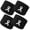 Black with White Ribbon, variant on COUVER 4 Inch Embroidered Breast Cancer Ribbon Light Pink HFC Athletic Wristbands 2 Pairs (Unisex)