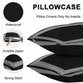 thumbnail image 5 of Black Geometric Lumbar Pillow Covers 20x12 Inch Set of 2, Greek Key Design Abstract Modern Art Waterproof Outdoor Pillow Covers, Decorative Cushion Pillowcases for Couch, Sofa, Bed, Garden, Patio, 5 of 9