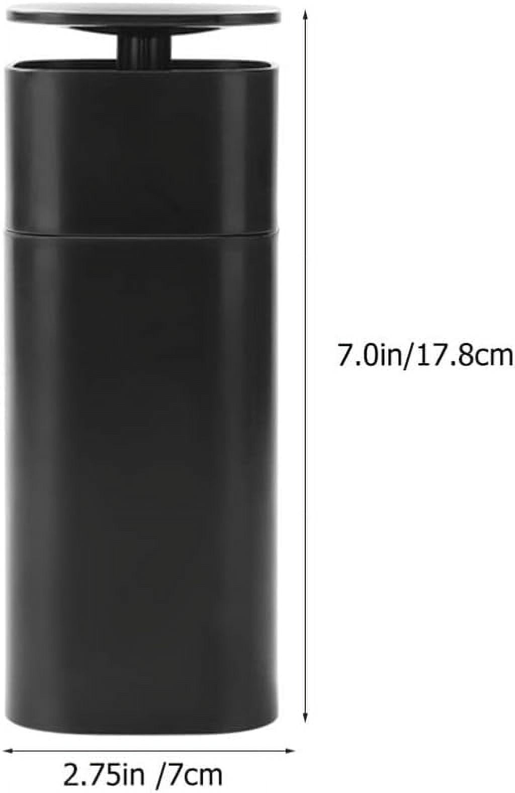 ABCISI Push Down Empty Pump Dispenser Bottle, Push Down Liquid Pumping Empty Bottle Dispenser for Nail Polish and Makeup Remover, 2.75 x 2.75 x 7inch, Black