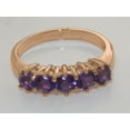 thumbnail image 6 of LBG British Made 14k Rose Gold Natural Amethyst Womens Eternity Ring - 33 size options - Size 4.25, 6 of 8