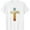 White, variant on Womens Jesus Vintage Print Faith Cross Faith God Church Religion Round Neck T-Shirt Black Small