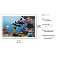 thumbnail image 2 of Treasures - Hawaiian Spinner Dolphins (Naiʻa) - From an Original Color Painting by Mark Mackay - Fine Art Matte Paper Print (Unframed) 30x44in, 2 of 4