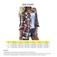 thumbnail image 4 of Camisas A Cuadros Para Mujer Camisa A Cuadros Para Mujer Patrón A Cuadros Casual Bolsillo En El Pecho Colores Vivos De Moda Túnica A Cuadros Para Mujer Para Mujer Rojo L, 4 of 4