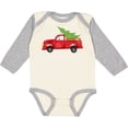 thumbnail image 3 of Inktastic Christmas Vintage Truck with Christmas Tree Boys or Girls Long Sleeve Baby Bodysuit, 3 of 5