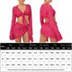 thumbnail image 2 of Vestido Conjunto de falda corta con top irregular Mujer ver a través de ropa informal ajustada Ygjytge Rosa roja T S para Mujer, 2 of 7